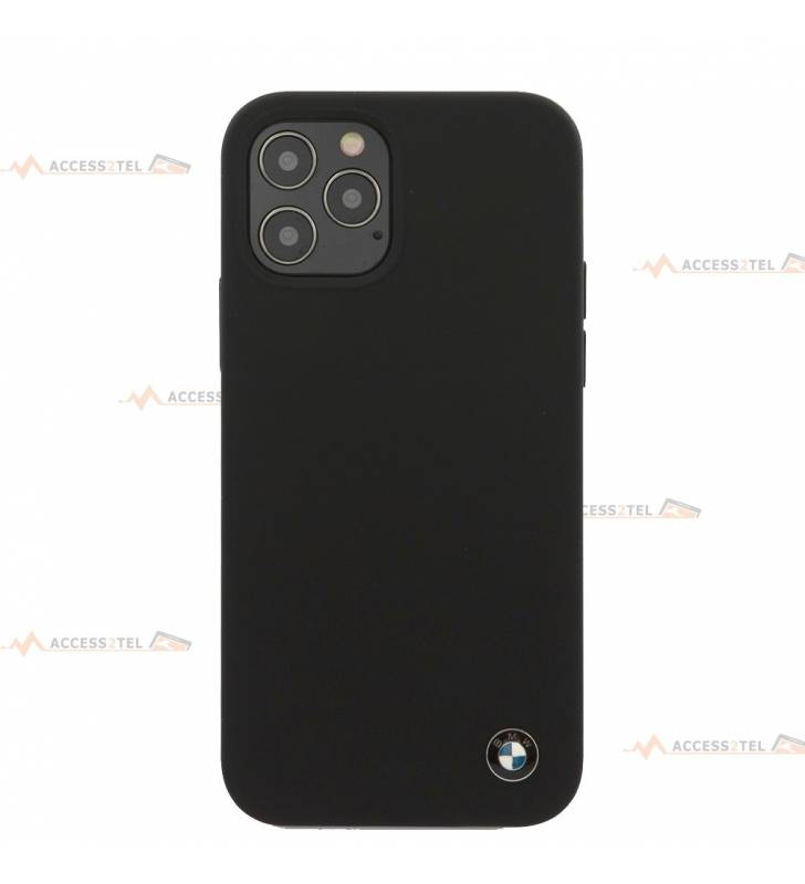 coque de téléphone BMW noire en silicone pour iPhone 12