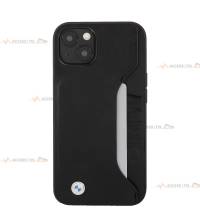 coque de téléphone BMW porte-cartes en cuir pour iPhone 13