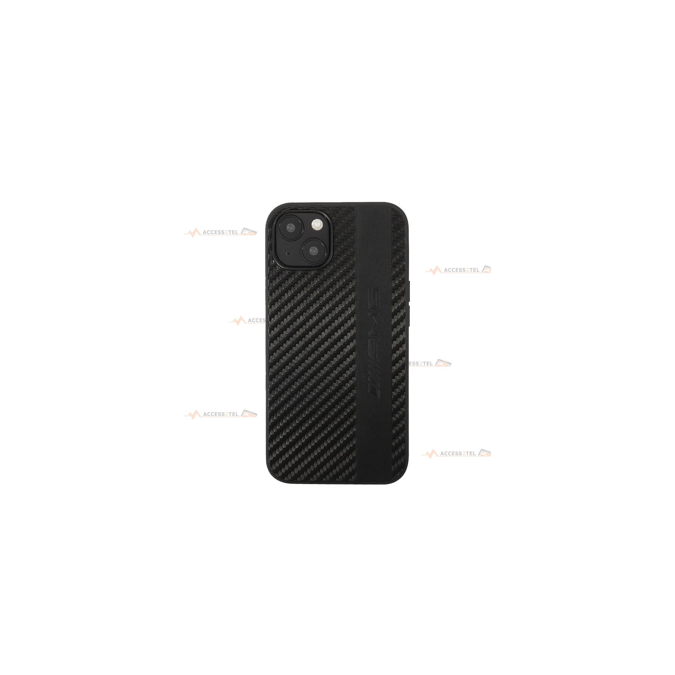 coque de téléphone AMG Carbon effet métal pour iPhone 13