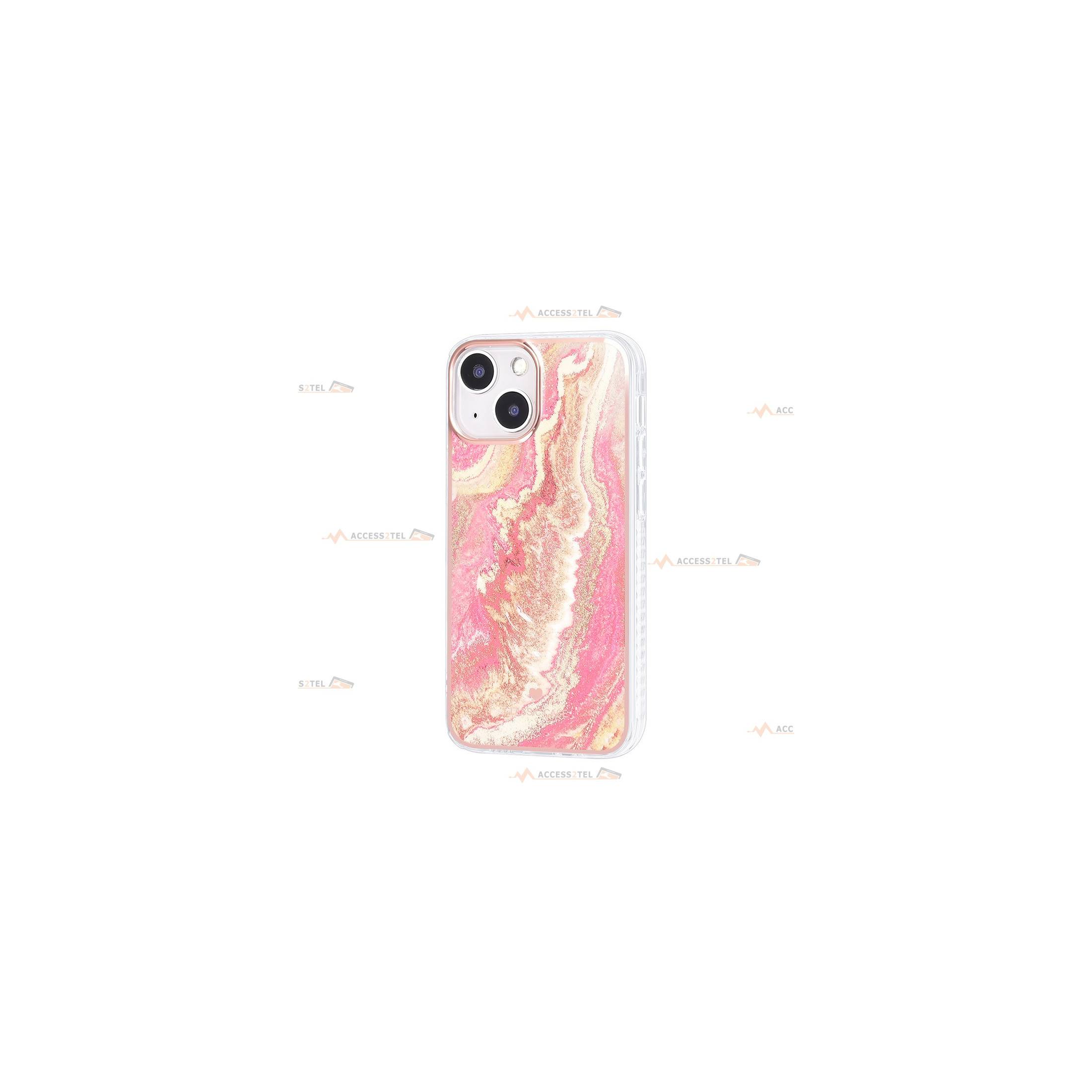 coque de téléphone Uniq marbre rose pour iPhone 13