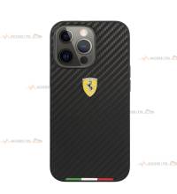 coque de téléphone Ferrari Carbon effet métal pour iPhone 13 Pro Max