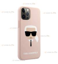 coque de téléphone karl lagarfeld soft touch rose pour iphone 12