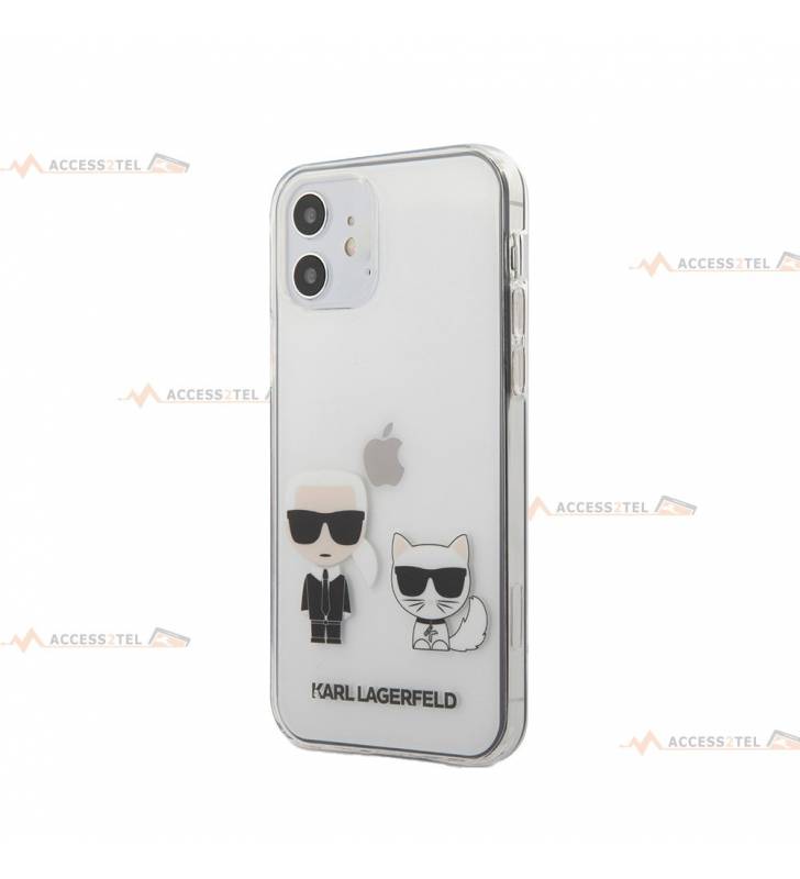 coque de téléphone karl lagarfeld et choupette transparente pour iphone 12