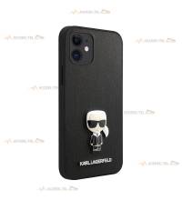 coque de téléphone noire karl lagarfeld renforcée en TPU pour iphone 12