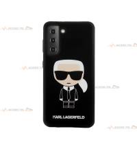 coque de téléphone karl lagarfeld soft touch noire pour samsung galaxy s21