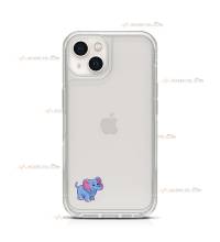 coque de téléphone transparente avec des illustrations d'éléphants