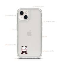 coque de téléphone transparente avec des illustrations de pandas mignons