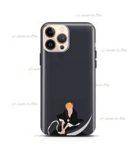 coque de téléphone noire avec la silhouette d'Ichigo Kurosaki dans l'anime Bleach