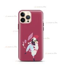 coque de téléphone rouge avec la silhouette d'Hisoka dans l'anime HunterxHunter