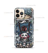 coque de téléphone avec une illustration de pandas samouraïs