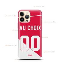 coque de téléphone personnalisable avec son nom sur le maillot de l'équipe de foot AS Monaco