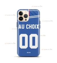 coque de téléphone personnalisable avec son nom sur le maillot de l'équipe de foot ES Troyes AC