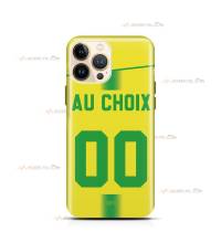 coque de téléphone personnalisable avec son nom sur le maillot de l'équipe de foot FC Nantes