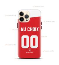 coque de téléphone personnalisable avec son nom sur le maillot de l'équipe de foot US Quevilly