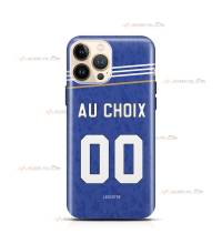 coque de téléphone personnalisable avec son nom sur le maillot de l'équipe de foot anglaise Leicester City