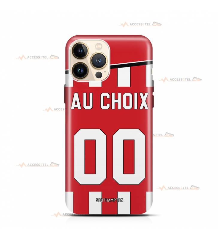 coque de téléphone personnalisable avec son nom sur le maillot de l'équipe de foot anglaise Southampton FC