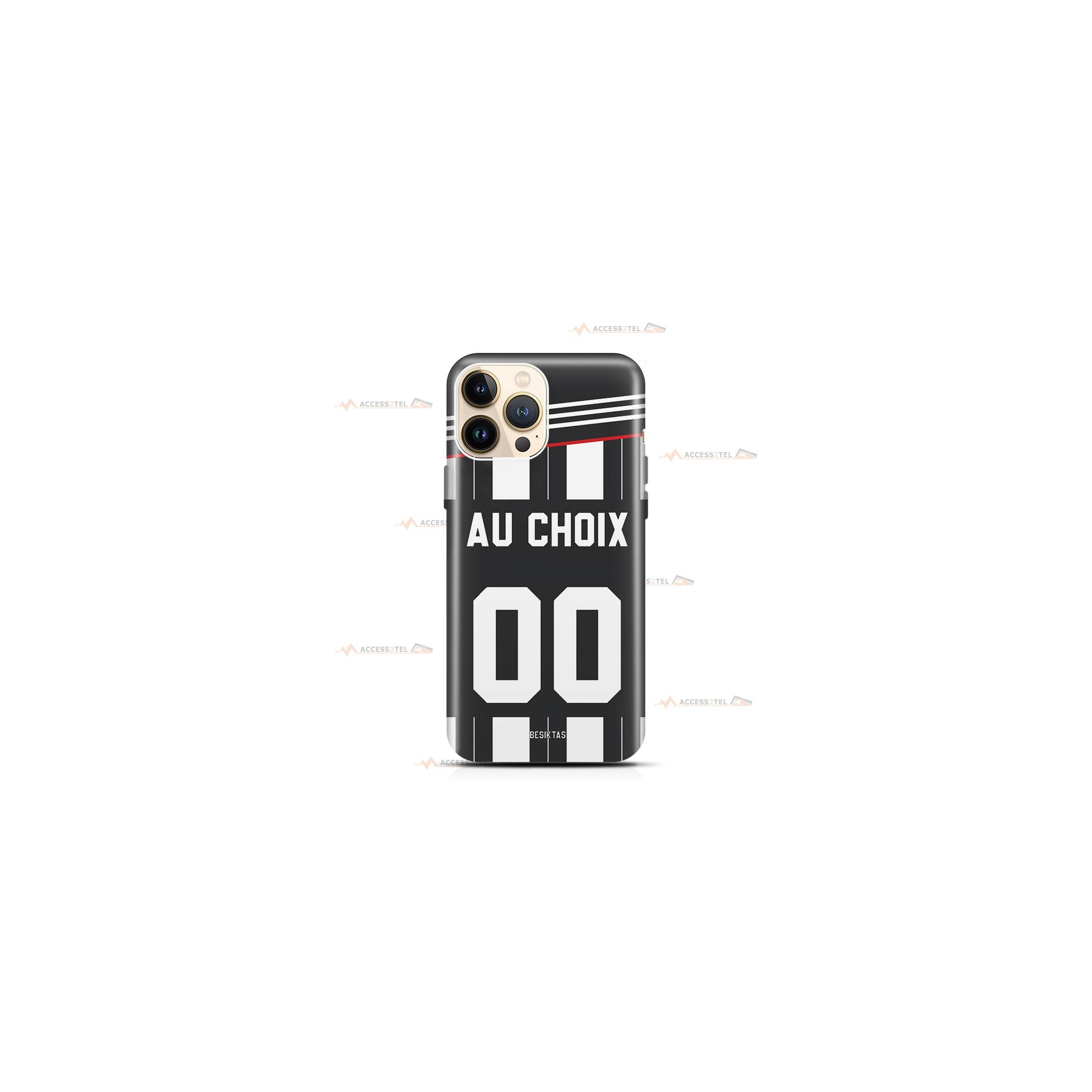 coque de téléphone personnalisable avec son nom sur le maillot de l'équipe de foot turque Besiktas