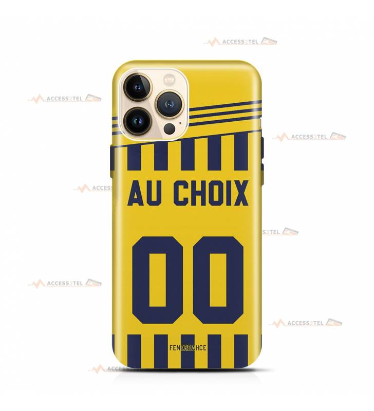 coque de téléphone personnalisable avec son nom sur le maillot de l'équipe de foot turque Fenerbahçe