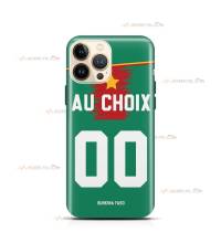 coque de téléphone personnalisable avec son nom sur le maillot de l'équipe de foot du Burkina Faso