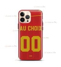 coque de téléphone personnalisable avec son nom sur le maillot de l'équipe de foot de la Chine