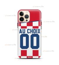 coque de téléphone personnalisable avec son nom sur le maillot de l'équipe de foot de la Croatie