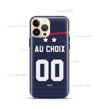 coque de téléphone personnalisable avec son nom sur le maillot de l'équipe de foot de la France