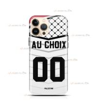 coque de téléphone personnalisable avec son nom sur le maillot de l'équipe de foot de la Palestine