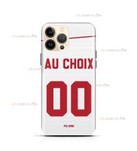 coque de téléphone personnalisable avec son nom sur le maillot de l'équipe de foot de la Pologne