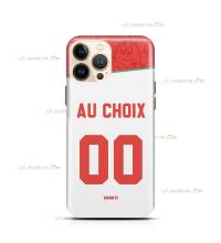 coque de téléphone personnalisable avec son nom sur le maillot de l'équipe de rugby Biarritz Olympique