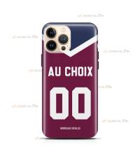 coque de téléphone personnalisable avec son nom sur le maillot de l'équipe de rugby Union Bordeaux Bègles