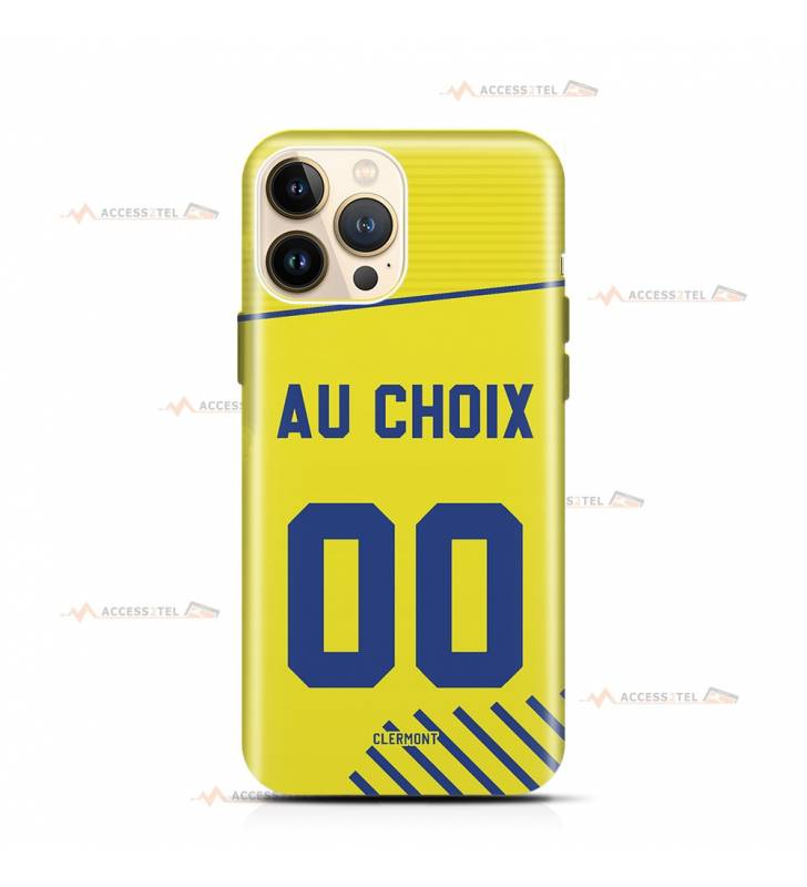 coque de téléphone personnalisable avec son nom sur le maillot de l'équipe de rugby ASM Clermont