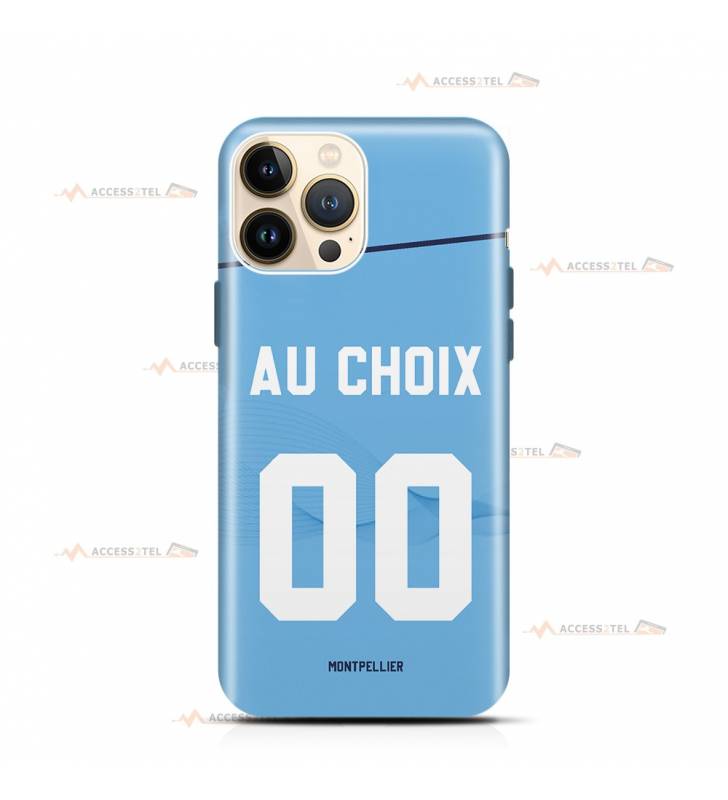 coque de téléphone personnalisable avec son nom sur le maillot de l'équipe de rugby Montpellier HR