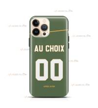 coque de téléphone personnalisable avec son nom sur le maillot de l'équipe de rugby de l'Afrique du Sud