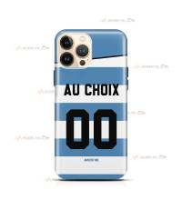 coque de téléphone personnalisable avec son nom sur le maillot de l'équipe de rugby de l'Argentine