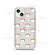 coque de téléphone transparente avec des illustrations de sushis