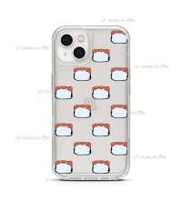 coque de téléphone transparente avec des illustrations de sushis avec oeufs de poisson