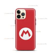 coque de téléphone rouge avec le logo de Mario