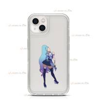 coque de téléphone transparente avec la silhouette de Séraphine de LoL