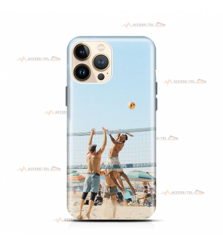 coque de téléphone avec des personnes en train de jouer au beach volley