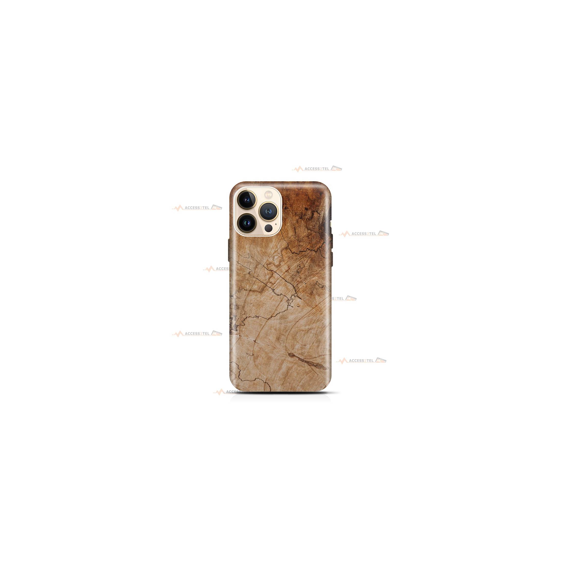 coque de téléphone avec un effet texture bois