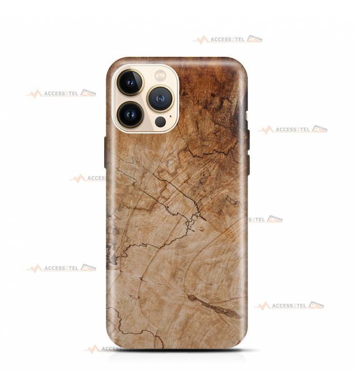 coque de téléphone avec un effet texture bois