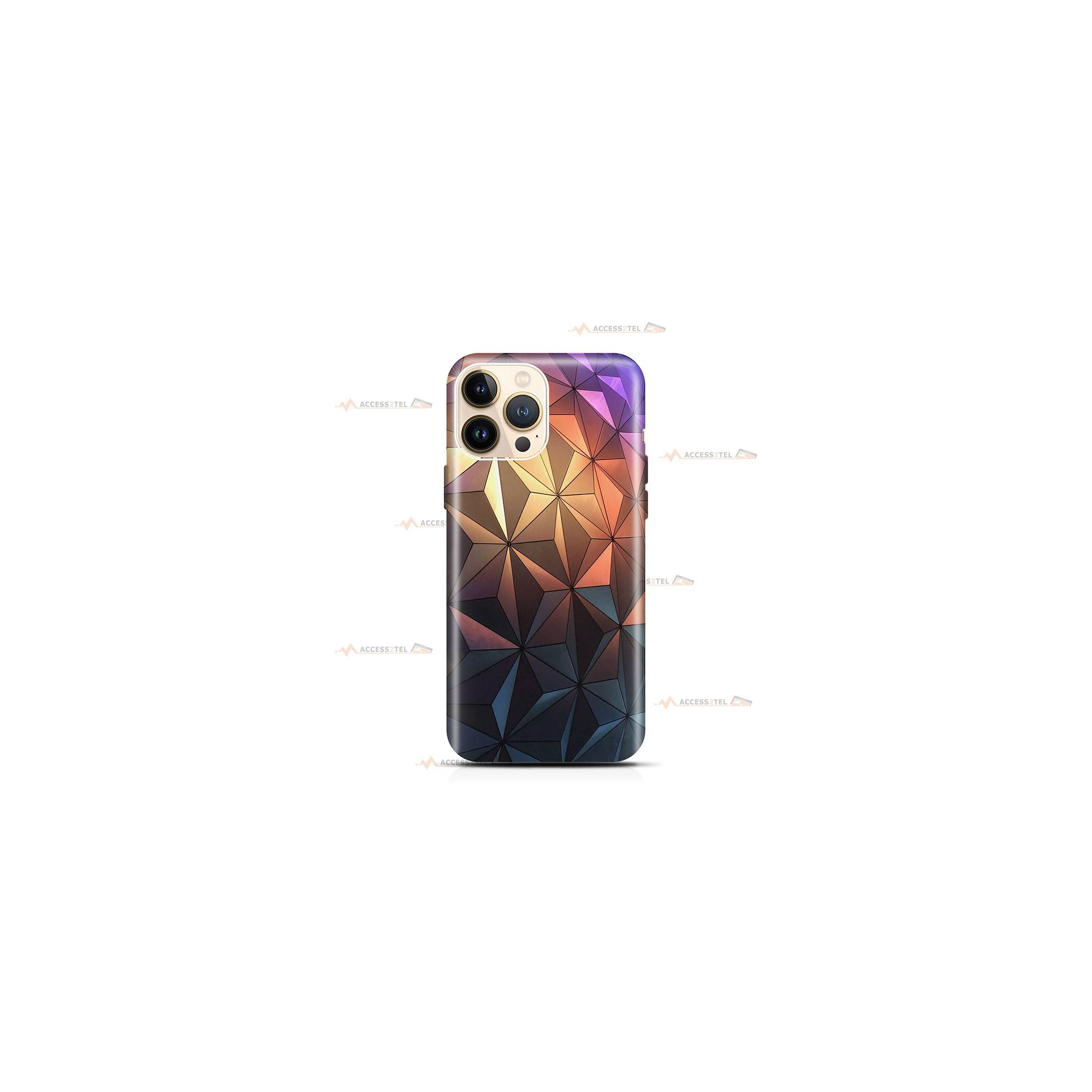 coque de téléphone avec un effet texture 3D métallique