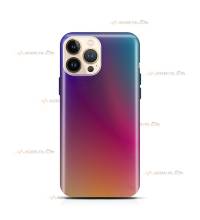 coque de téléphone avec un dégradé lofi de l'orange au bleu en passant par le violet et le rose