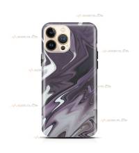 coque de téléphone avec un effet hydro drip mélange de peinture liquide noir blanc et violet