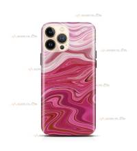 coque de téléphone avec un effet hydro drip mélange de peinture liquide rose et rouge