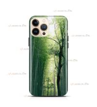 coque de téléphone avec une forêt de bambous