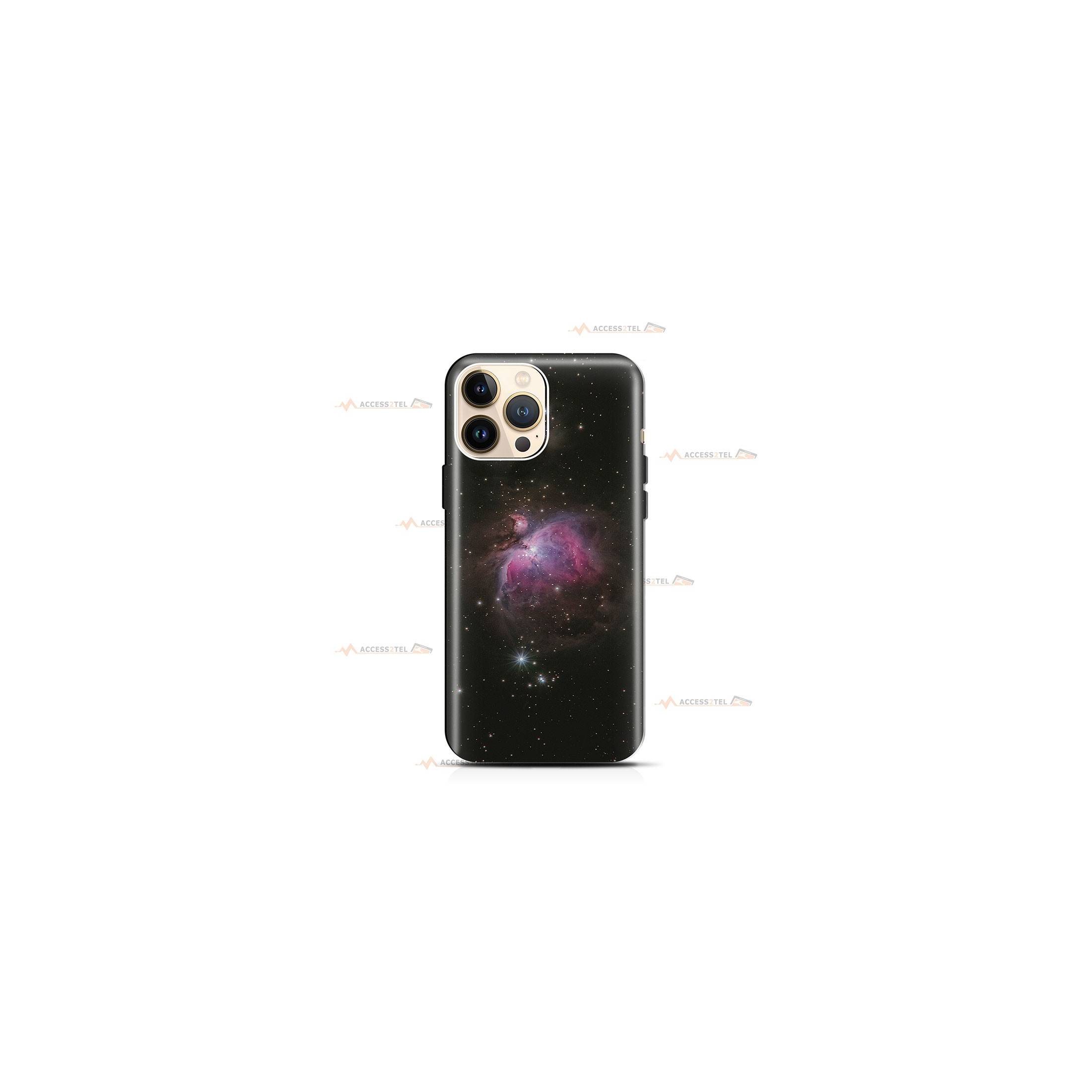 coque de téléphone avec l'espace et une nébuleuse