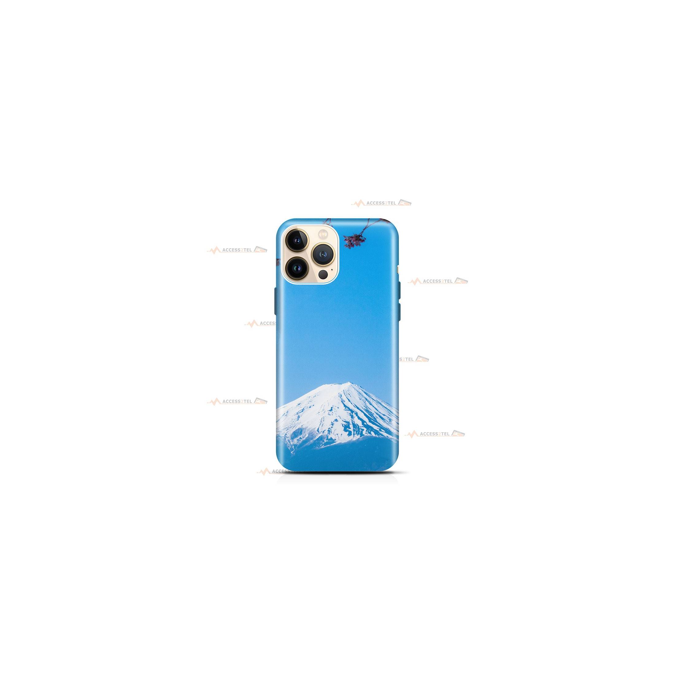 coque de téléphone avec le mont Fuji couvert de neige