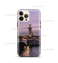 coque de téléphone avec le pont alexandre 3 de nuit