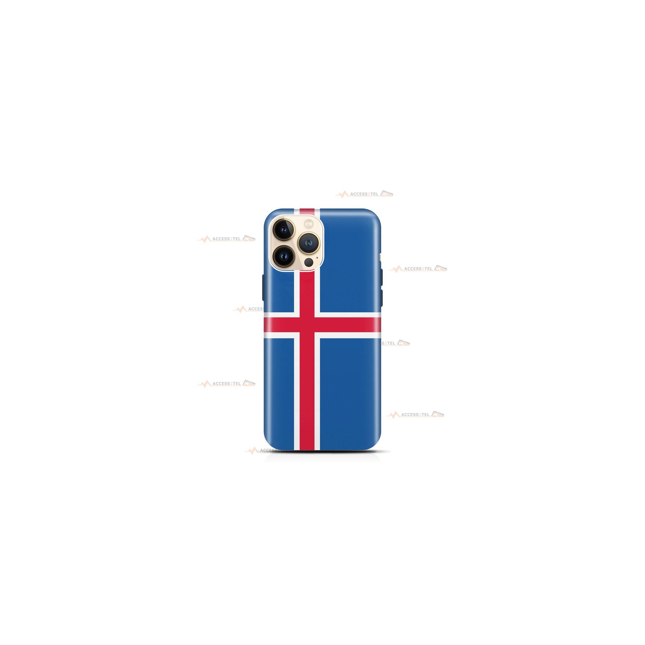 coque de téléphone avec le drapeau de l'Islande